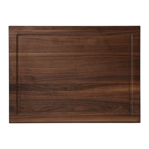 CONSDAN 1-inch thick walnut board provides a sturdy prep surface for knife work.