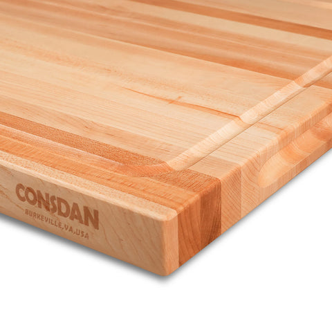 CONSDAN sturdy 1-1/2 inch thick cutting board ready for daily kitchen tasks