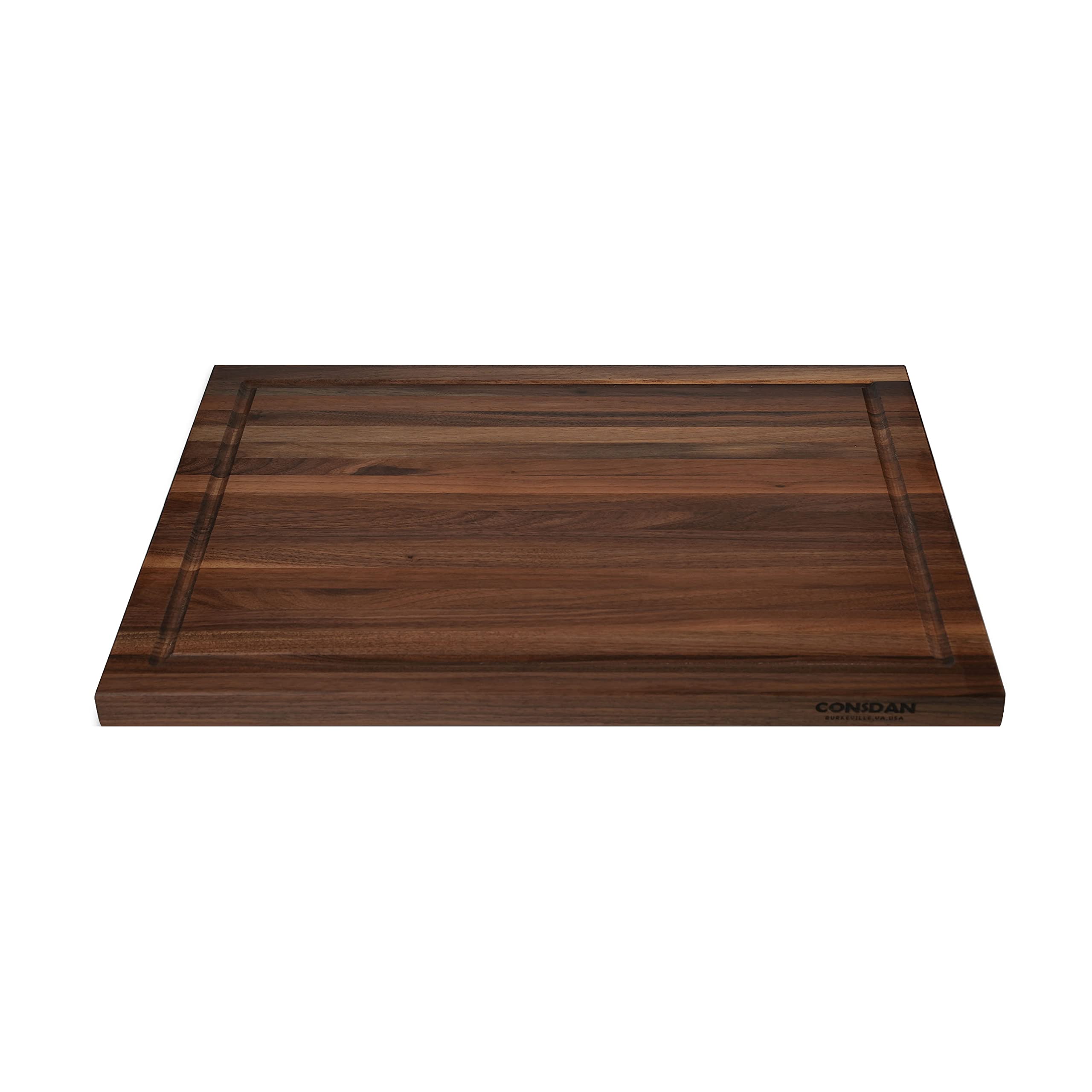 CONSDAN Walnut Cutting Board prefinished with food-grade oil for quick prep readiness