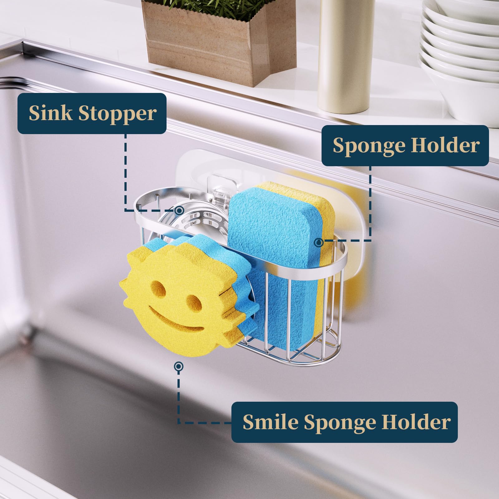 Consumest easy-to-use holder installs without tools for everyday kitchen routines.