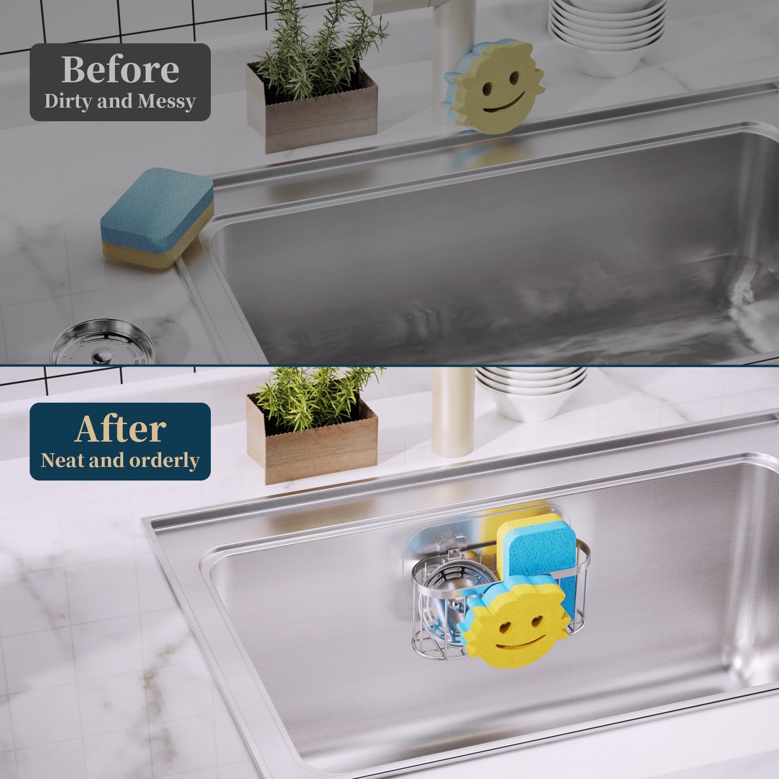 Consumest efficient drainage design helps keep the sink dry.