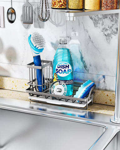 Consumest sponge holder on counter beside window for air drying