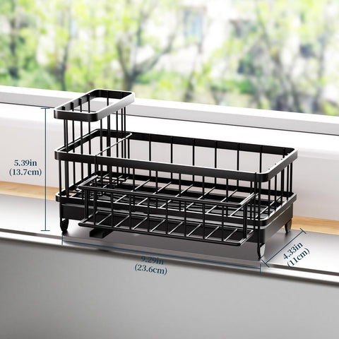 Consumest sponge holder with removable rack for flexible kitchen organization.