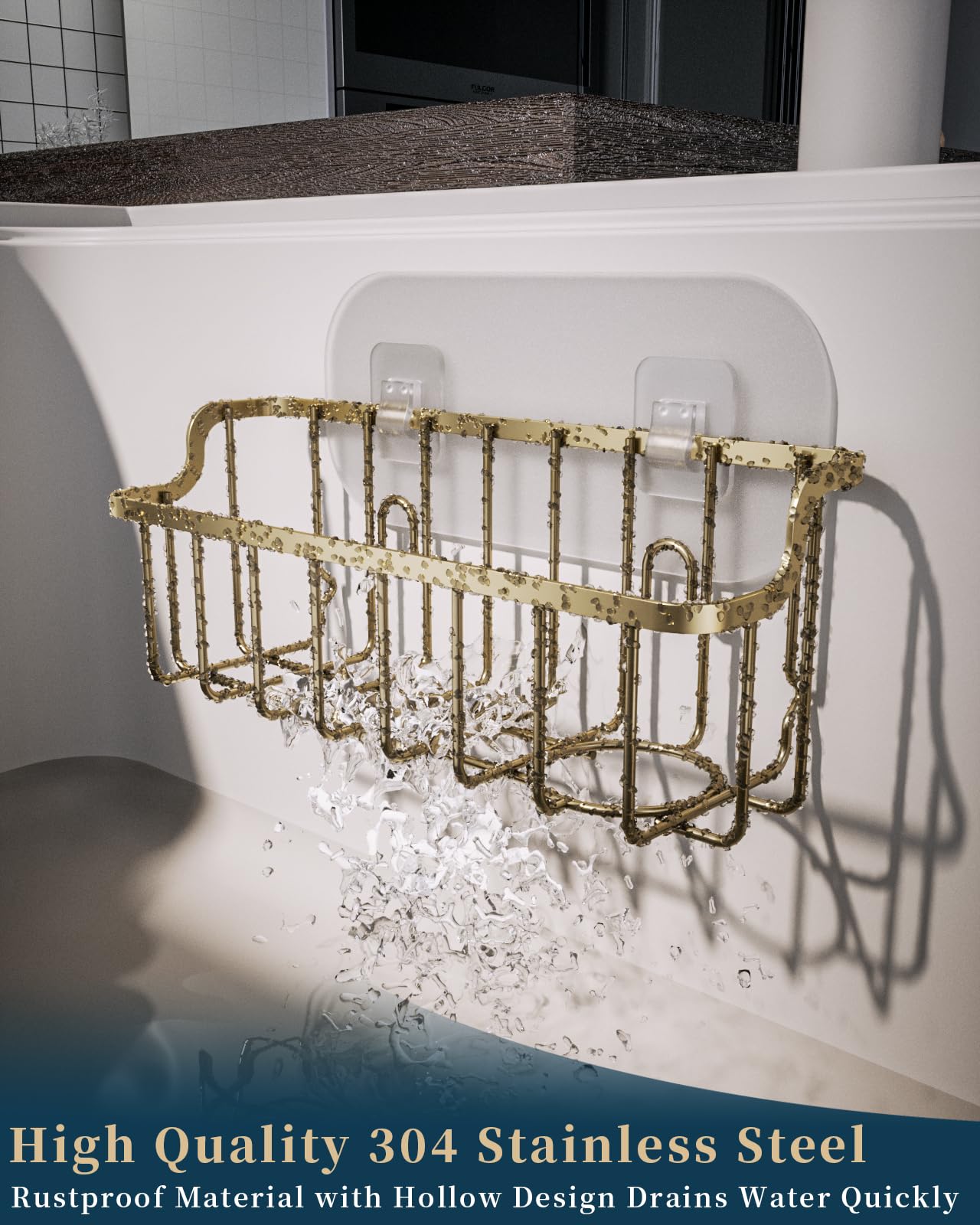 Consumest rustproof 304 stainless steel sponge holder durability