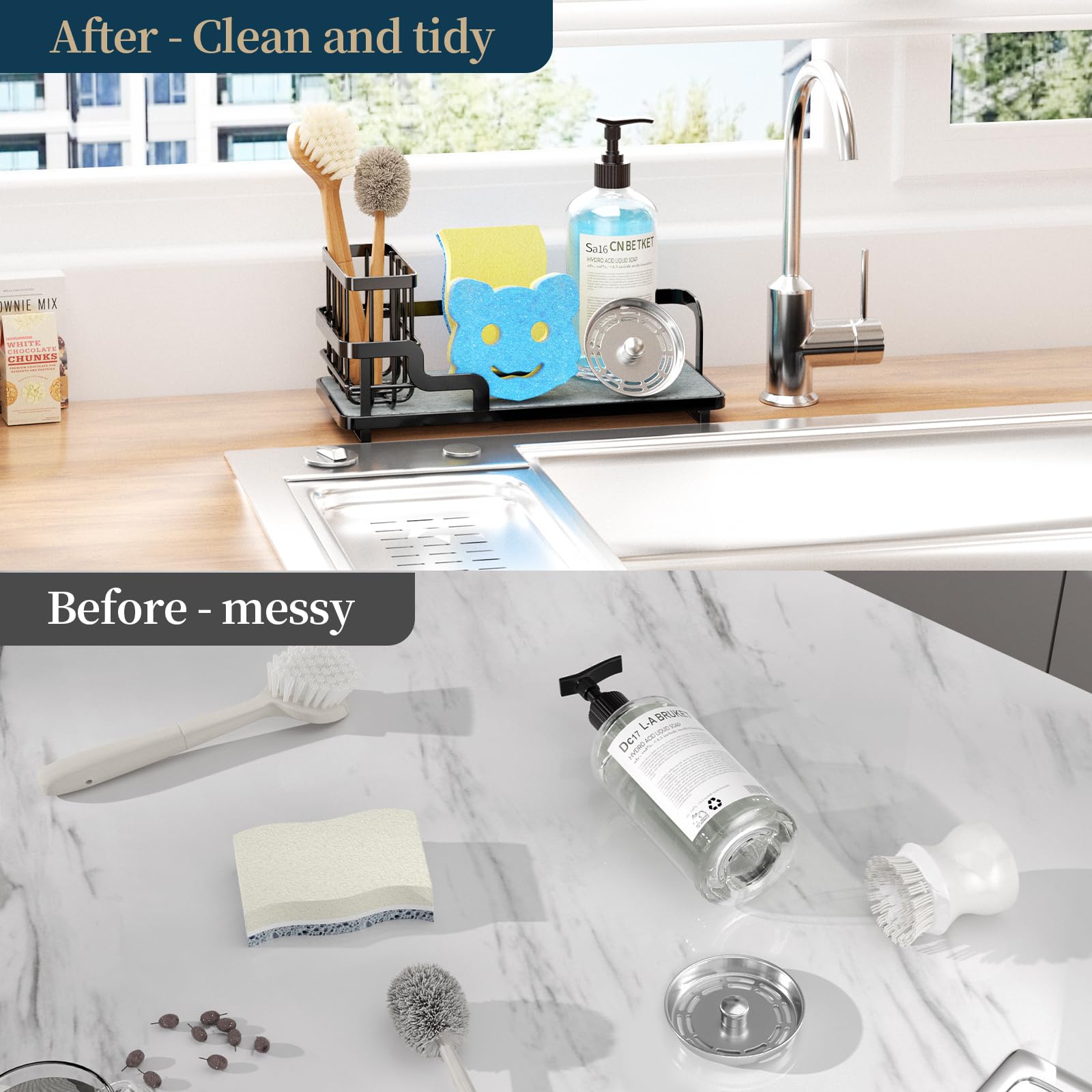 Consumest sponge holder stainless steel frame for daily durability