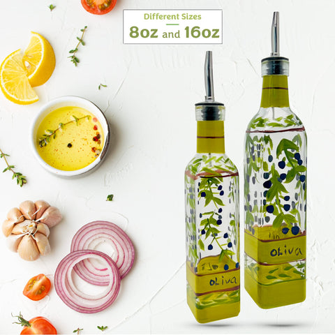 Containly olive oil and vinegar cruet in 16oz size ideal for home use