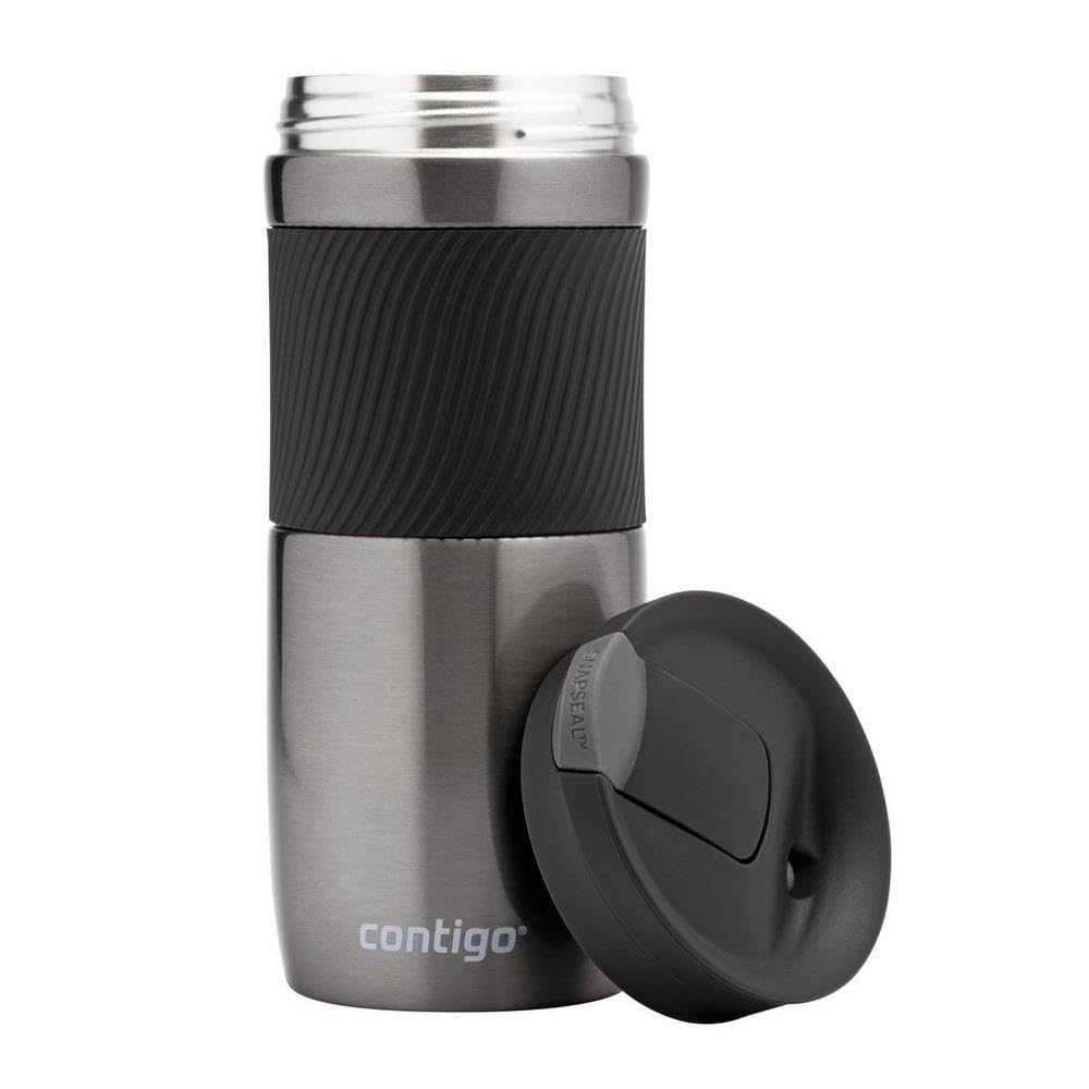 Contigo Byron stainless-steel body offers durable, sweat-proof exterior for busy days