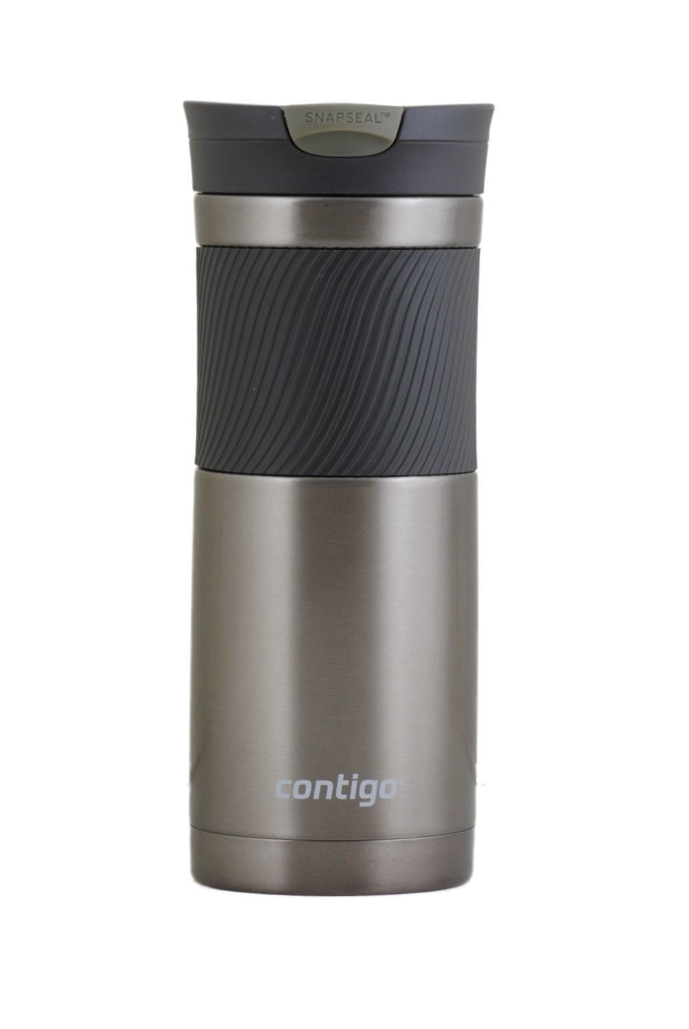 Contigo Snapseal Byron travel mug with leak-proof lid, keeps coffee hot up to 7 hours.