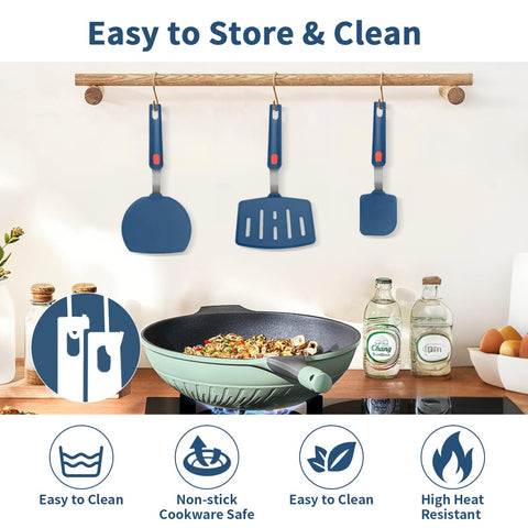 Contiup silicone spatula set ready for dishwasher and easy cleaning