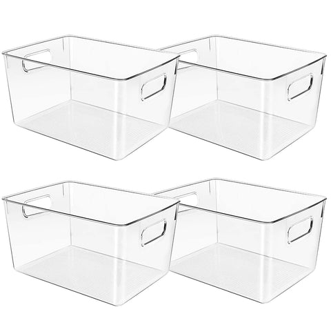  CONTROL KITCHEN clear storage bin for pantry organization, keeps snacks visible and accessible.