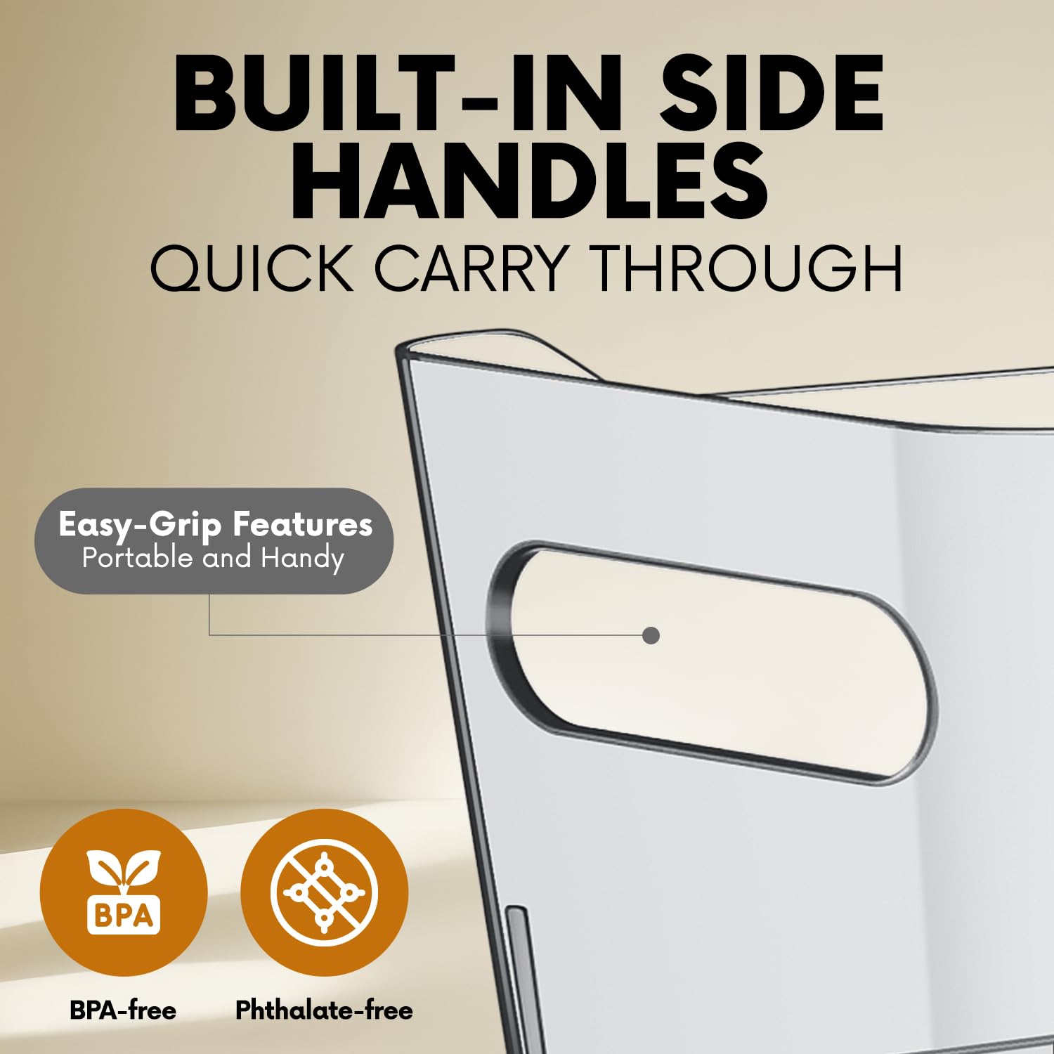 CONTROL KITCHEN fridge organizer bin helps quickly locate items in the fridge.