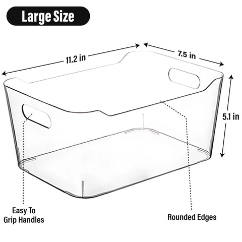 CONTROL KITCHEN large clear bin with stackable design keeps kitchen clutter in check.