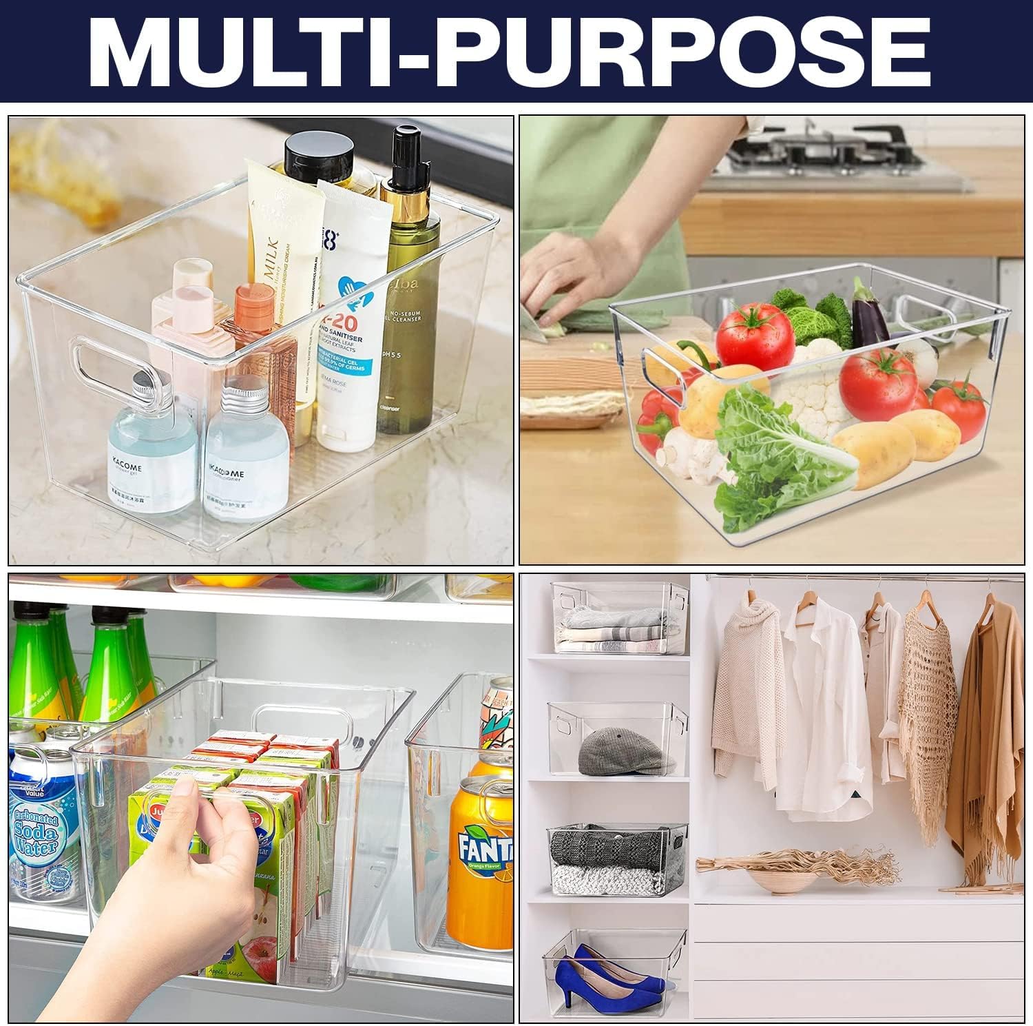 Control Kitchen under-sink organizer bin keeps bottles organized and accessible.