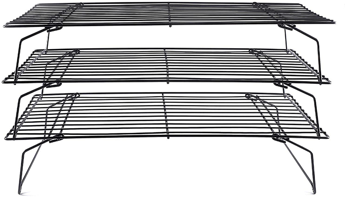 Coobbar 3-tier stainless steel cooling rack for even pastry cooling