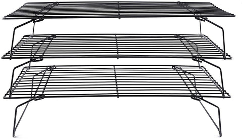 Coobbar 3-tier stainless steel cooling rack for even pastry cooling