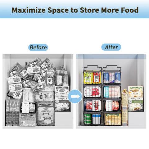 Coobest freezer bins with grid visibility for fast checks