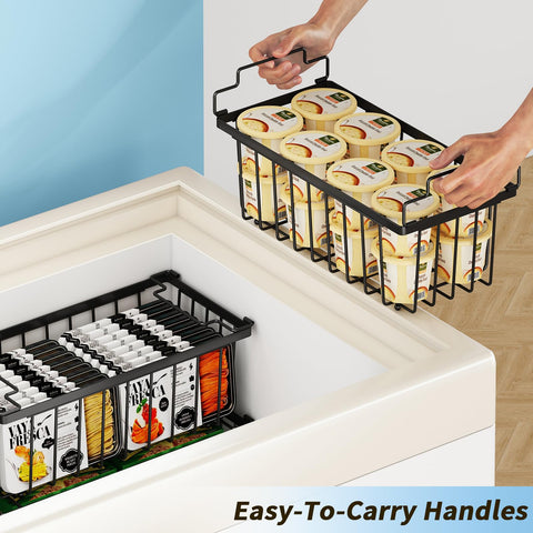 Coobest freezer bins for sorted meat, fish, and vegetables
