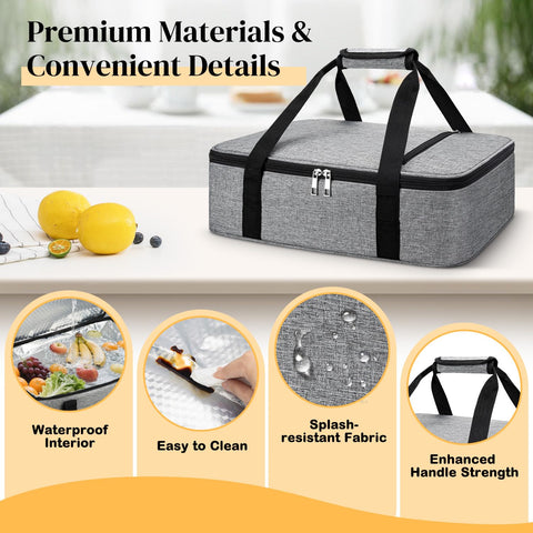 Open lid view of Coobiiya insulated carrier for easy packing and unloading.
