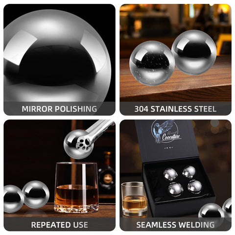 coocuture stainless steel whiskey stones 304: safe cooling for spirits