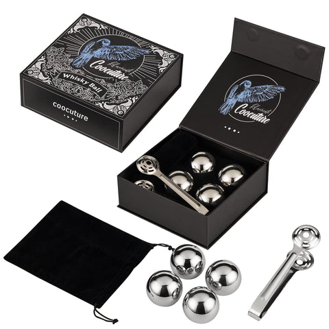 coocuture whiskey balls ice spheres: four cooling stones for undiluted drinks