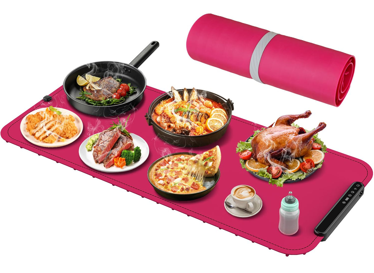 COODAM warming mat displaying full-surface heat for even buffet warming