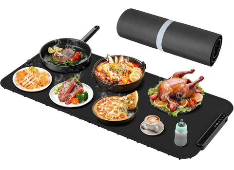 COODAM warming mat for food shows full surface heating for even warming