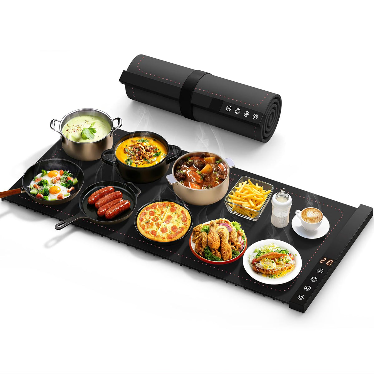 COODAM Warming Mat with full-surface heat for consistent dish warmth