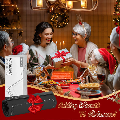 COODAM Warming Mat ideal for party buffets, keeping appetizers warm for guests.