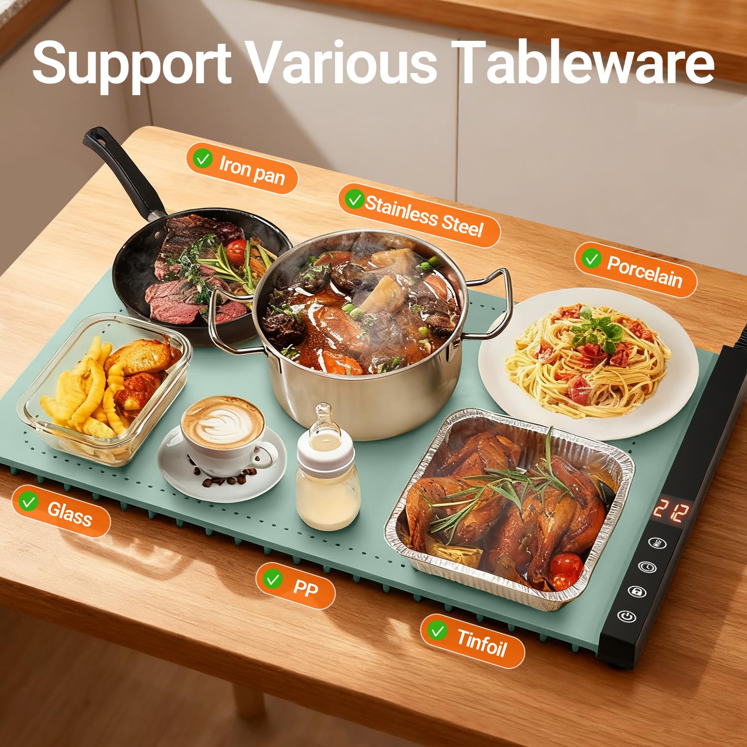 COODAM warming mat temperature control panel enables precise warmth