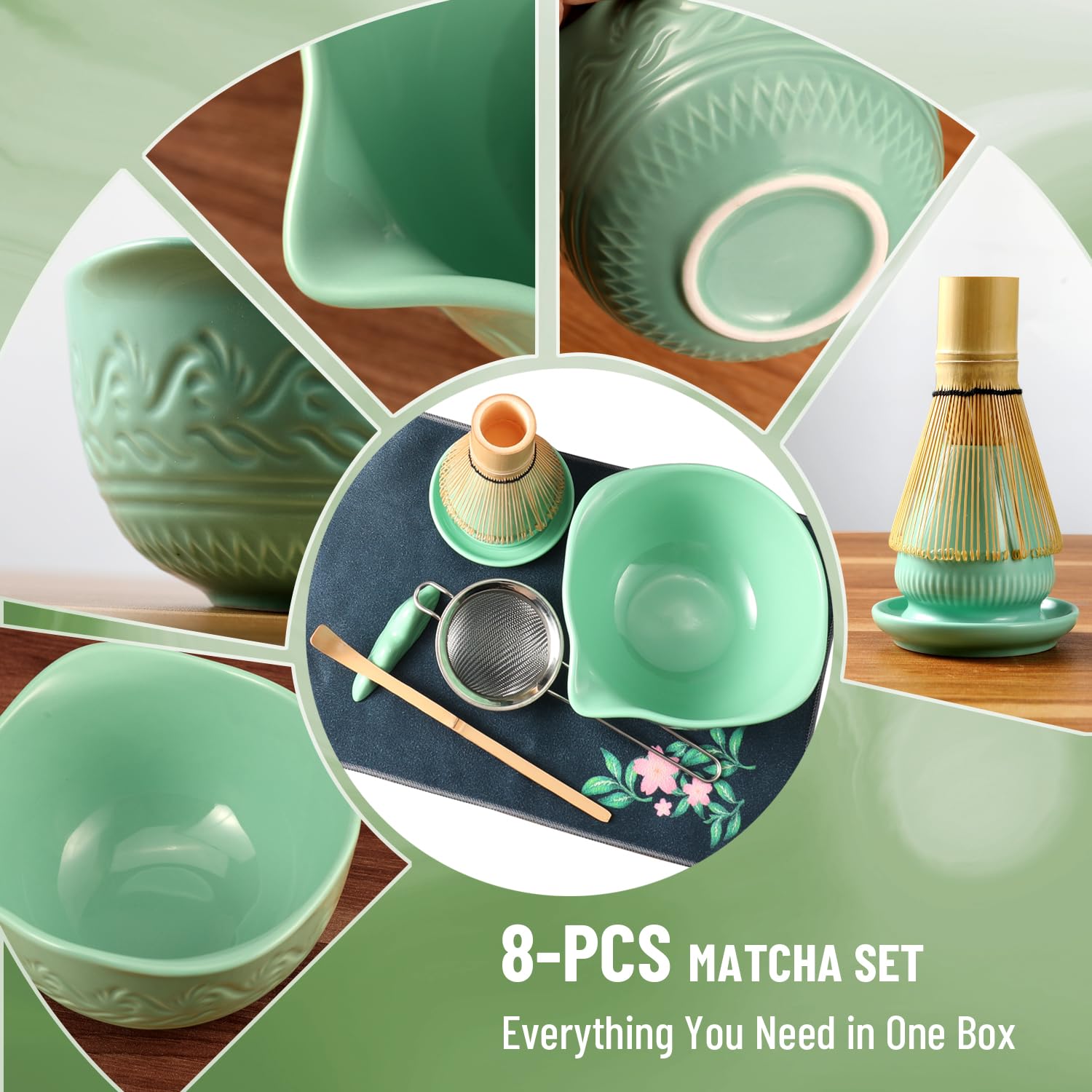 COOIRE matcha tea towel keeps your station tidy and dry.