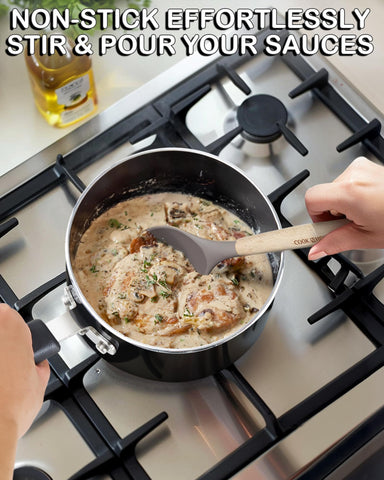 Visualization of even heat distribution in Cook N Home 2Qt saucepan