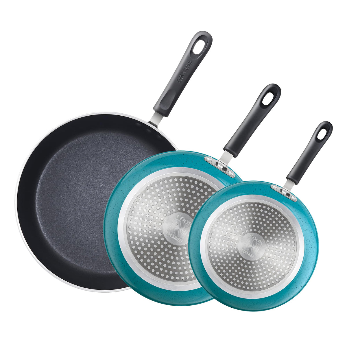 Cook N Home 8-inch turquoise nonstick fry pan for quick meals