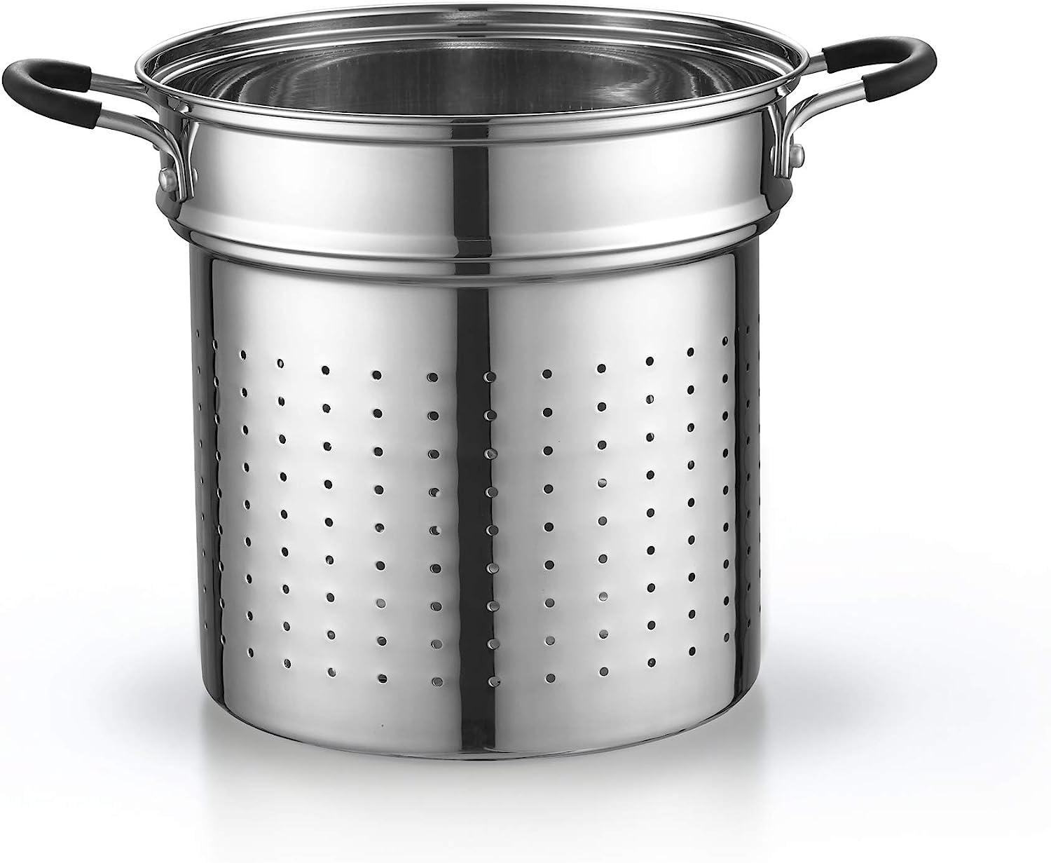 Cook N Home deep steamer insert holds vegetables, proteins, and more.