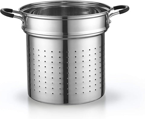 Cook N Home deep steamer insert holds vegetables, proteins, and more.