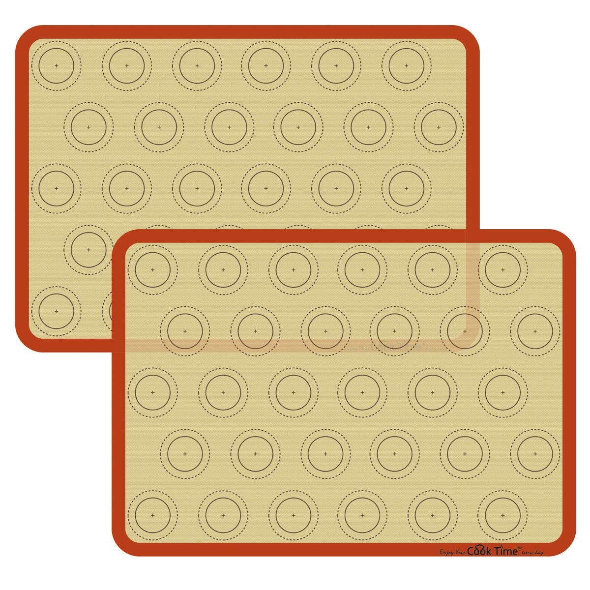 Cook Time macaron silicone mat templates for uniform sizes