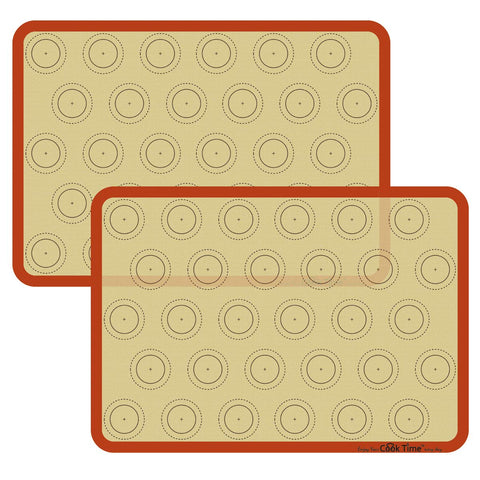 Cook Time macaron silicone mat templates for uniform sizes