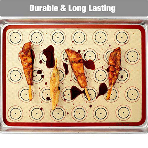 Cook Time red nonstick macaron mat for easy release