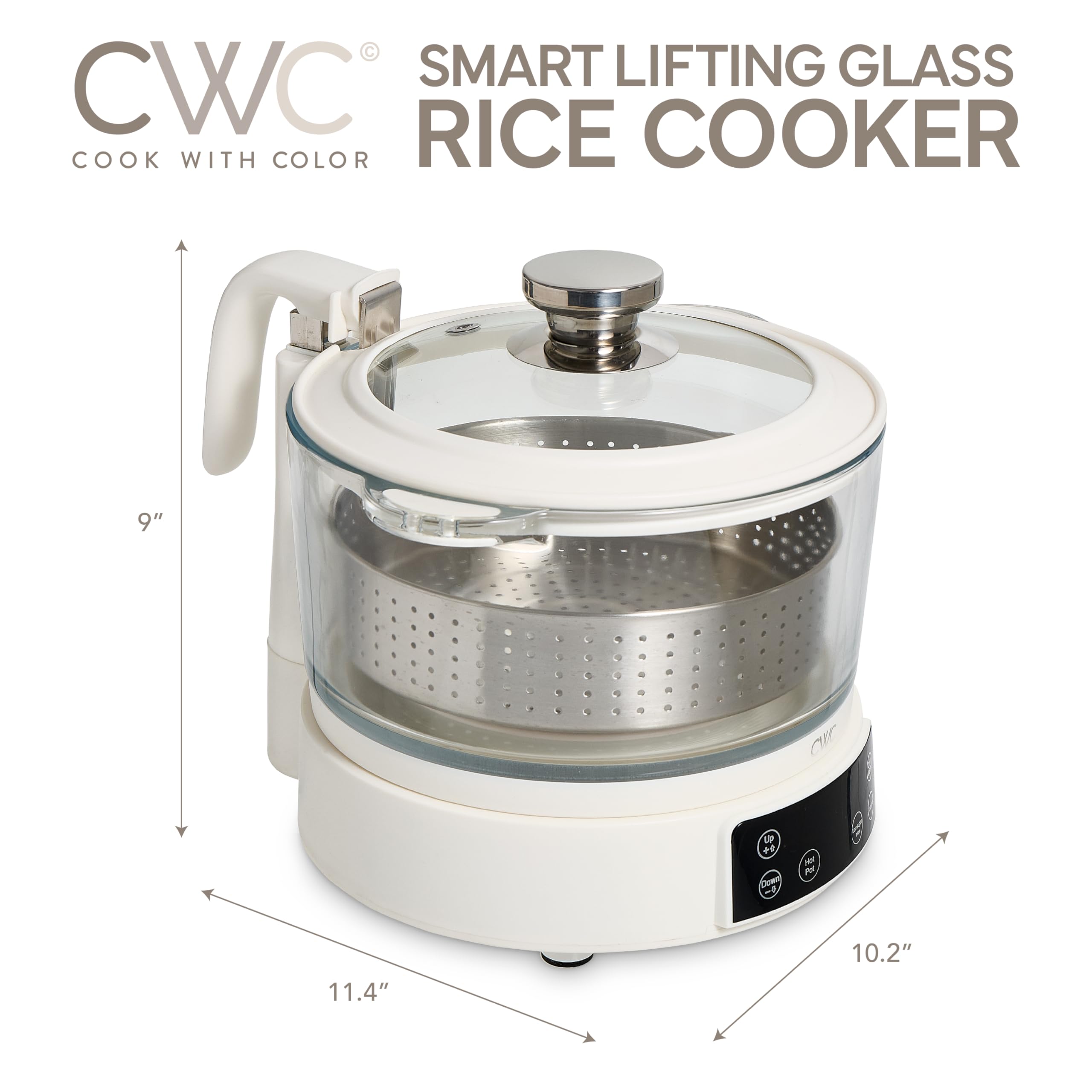 COOK WITH COLOR 3L adjustable hotpot power for precise cooking