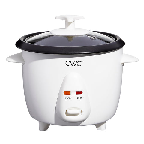 COOK WITH COLOR 6-Cup Rice Cooker cream finish outer, compact kitchen essential