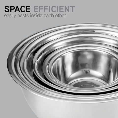 COOK WITH COLOR six-piece bowls in multiple sizes for versatile kitchen tasks.