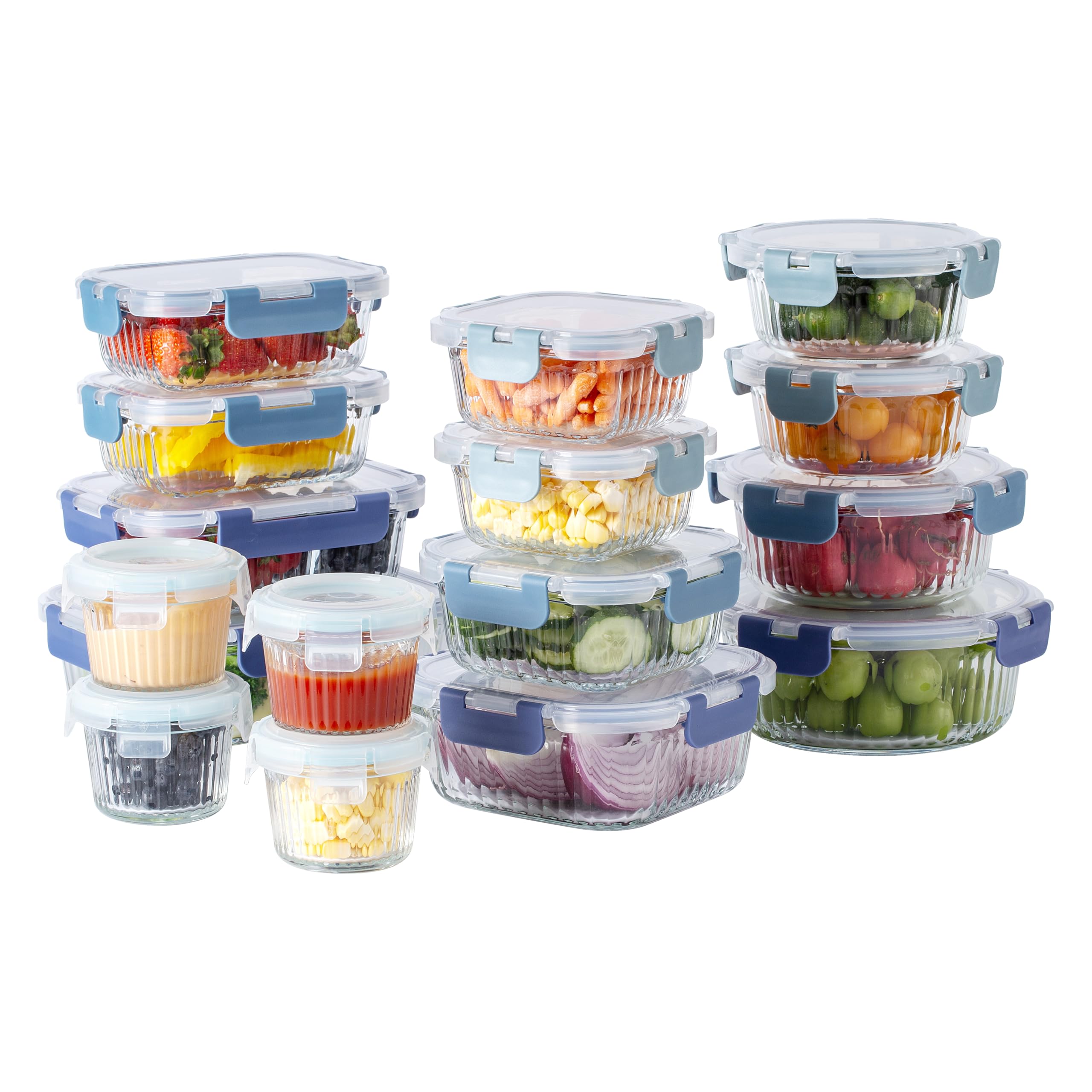 COOK WITH COLOR clear glass body makes contents easy to identify.