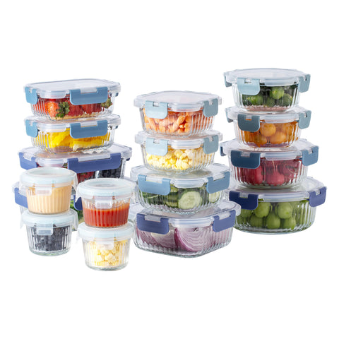 COOK WITH COLOR clear glass body makes contents easy to identify.
