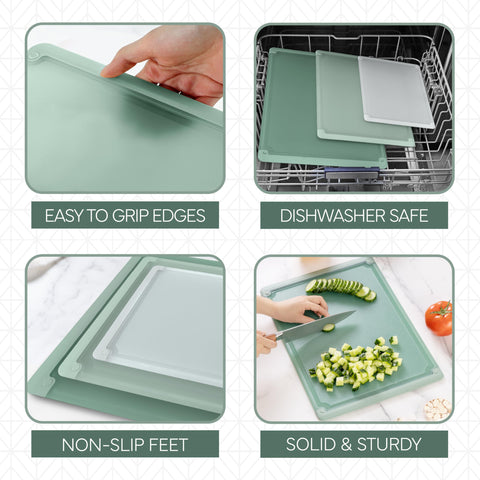COOK WITH COLOR colorful boards brighten the kitchen during meal prep