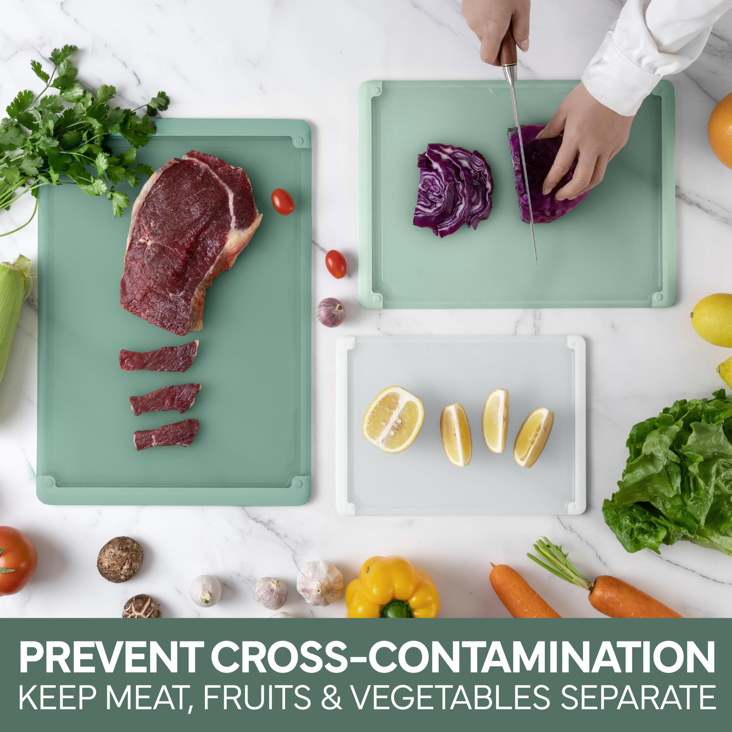 COOK WITH COLOR sage boards deliver durable, stylish performance
