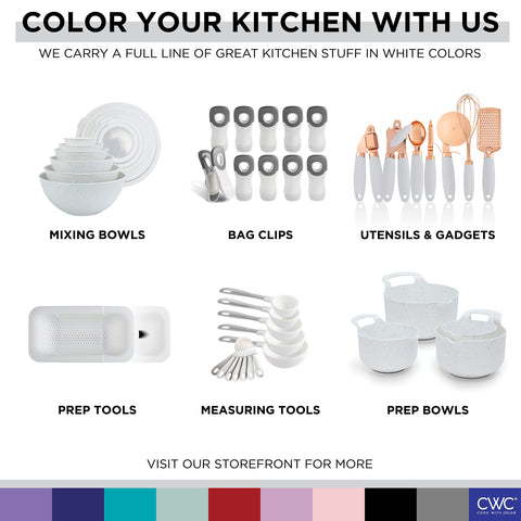 Cook with Color fridge magnet clip; white set keeps clips within reach