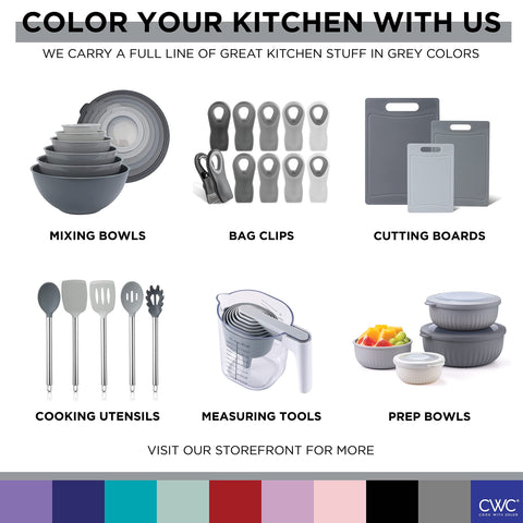 COOK WITH COLOR BPA-free plastic for everyday kitchen tasks.