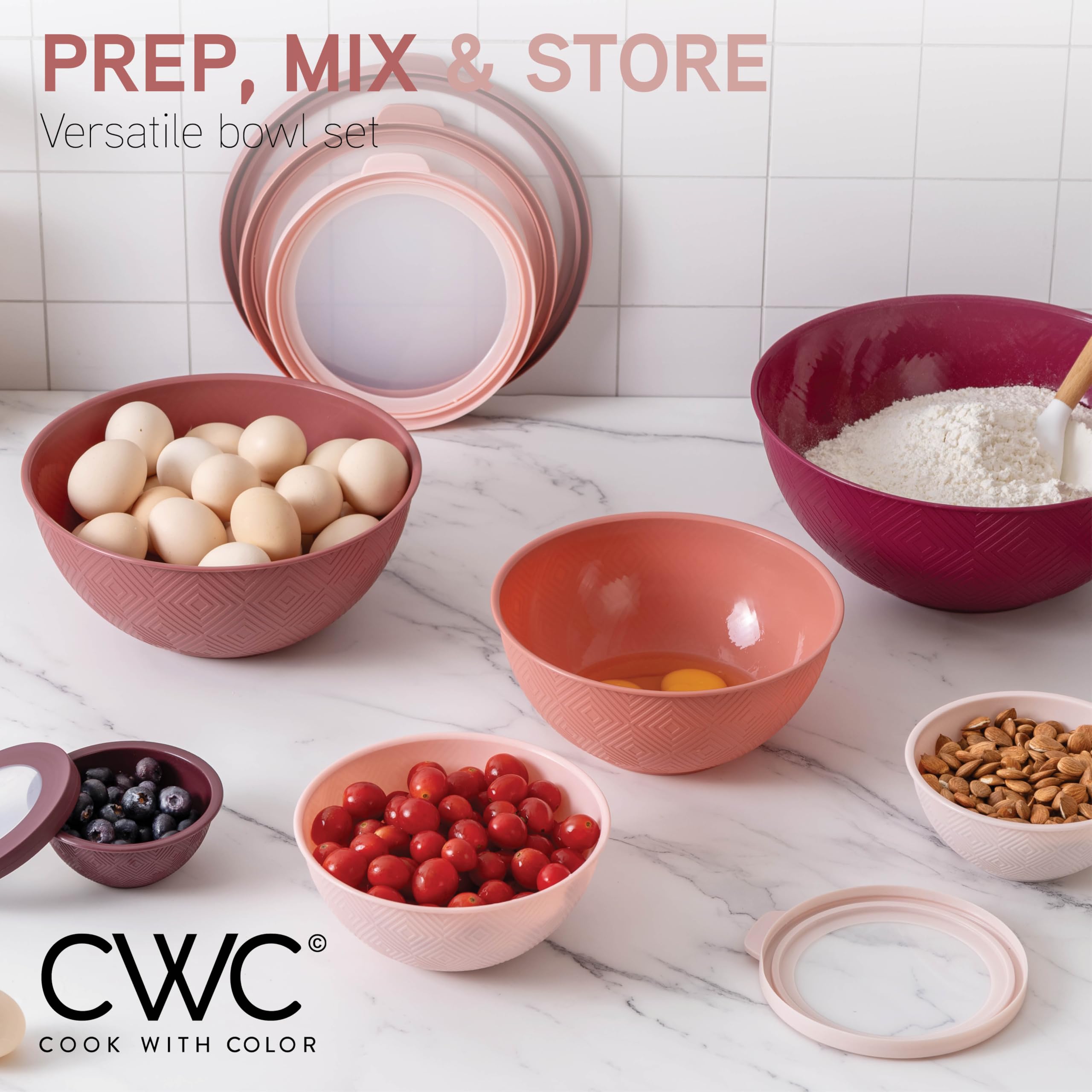 COOK WITH COLOR microwave-safe bowls for quick heating