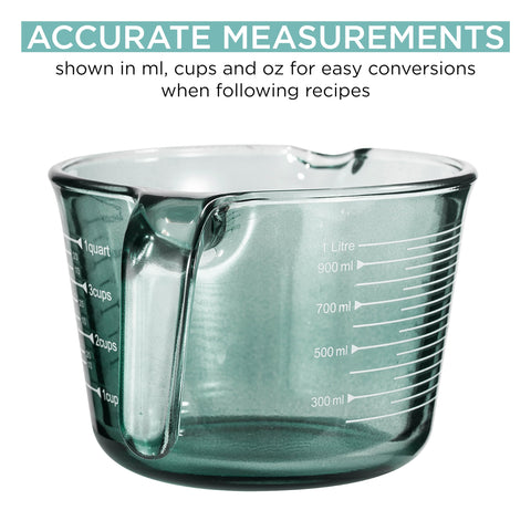 COOK WITH COLOR microwave safe glass measuring cup for heating ingredients in cup