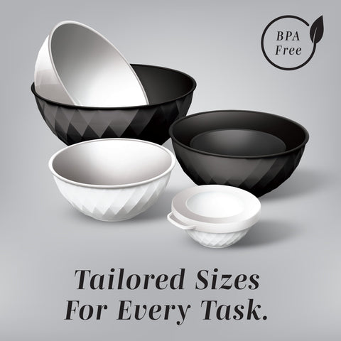COOK WITH COLOR bowls are top-rack dishwasher-safe for easy cleanup