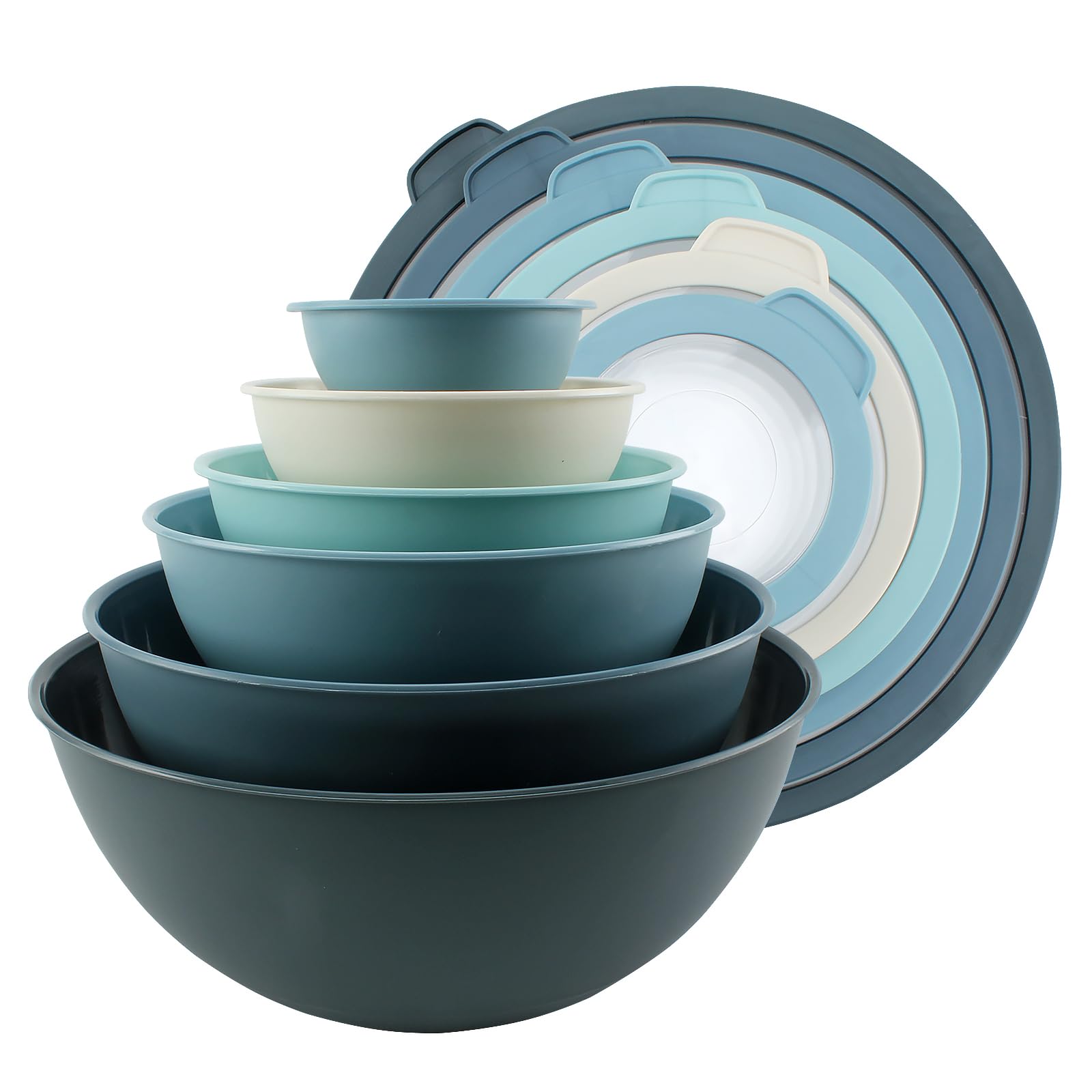 COOK WITH COLOR mixing bowls non-slip bottom for stable prep on any surface